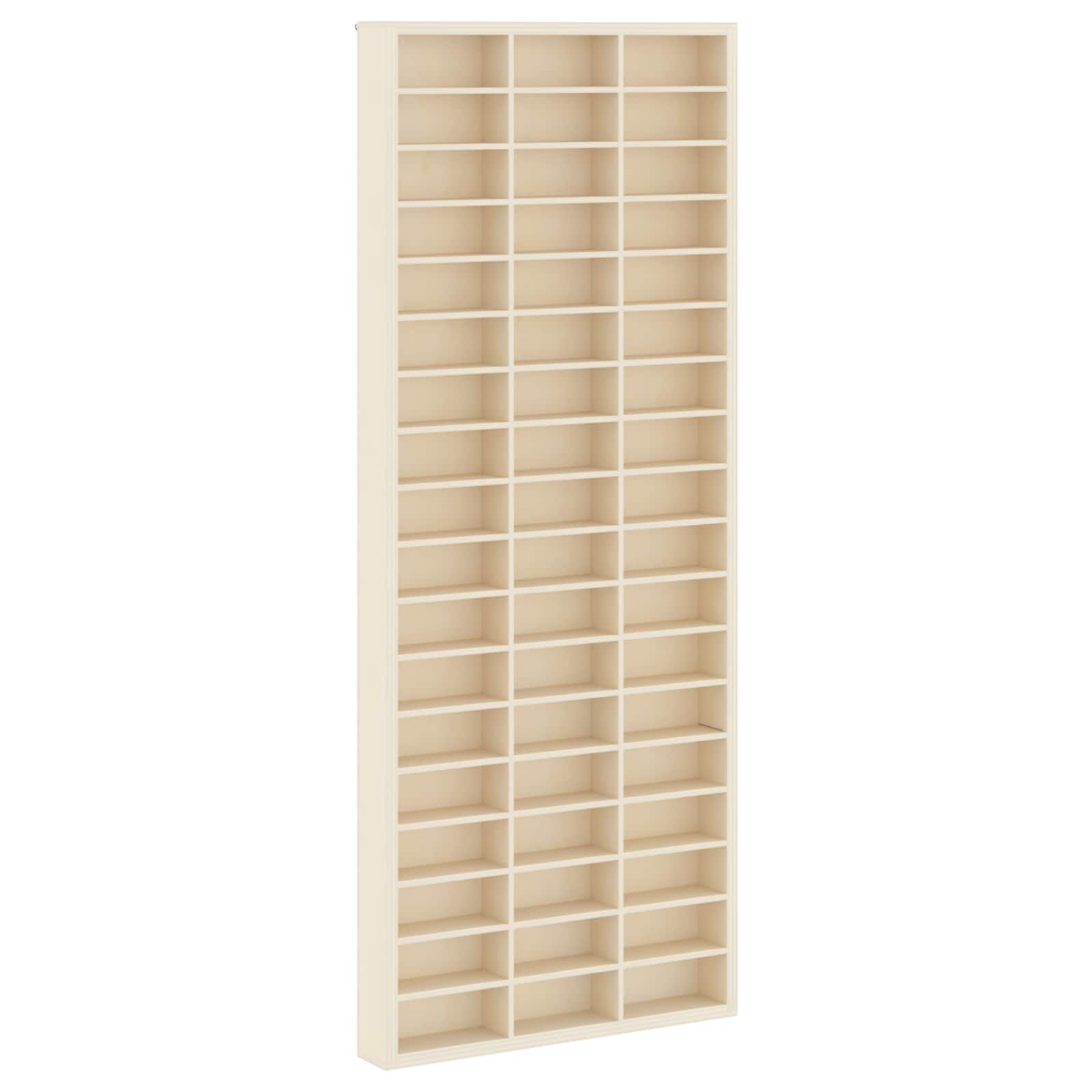 vidaXL Стена дисплей кутия Монтиране на стена Бежово 30 x 45 x 75 см