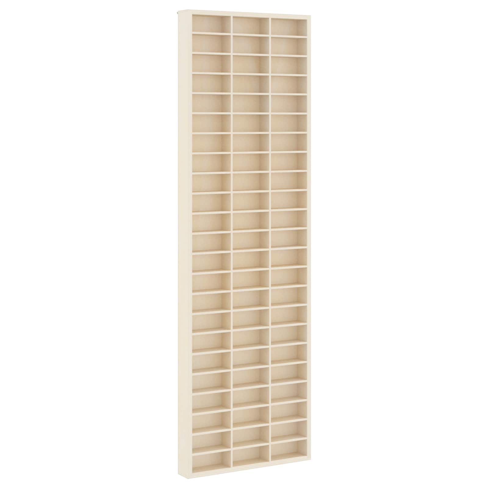 vidaXL Стена дисплей кутия Монтиране на стена Бежово 30 x 45 x 96 см