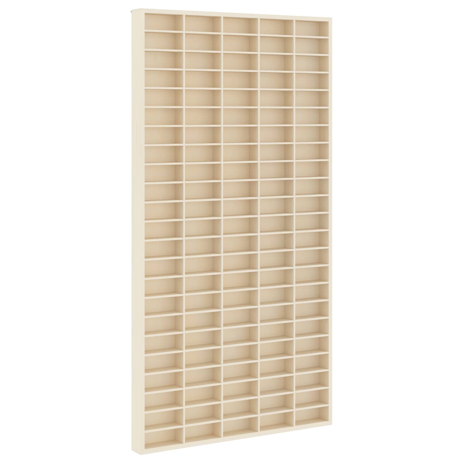 vidaXL Стена дисплей кутия Монтиране на стена Бежово 50 x 45 x 96 см