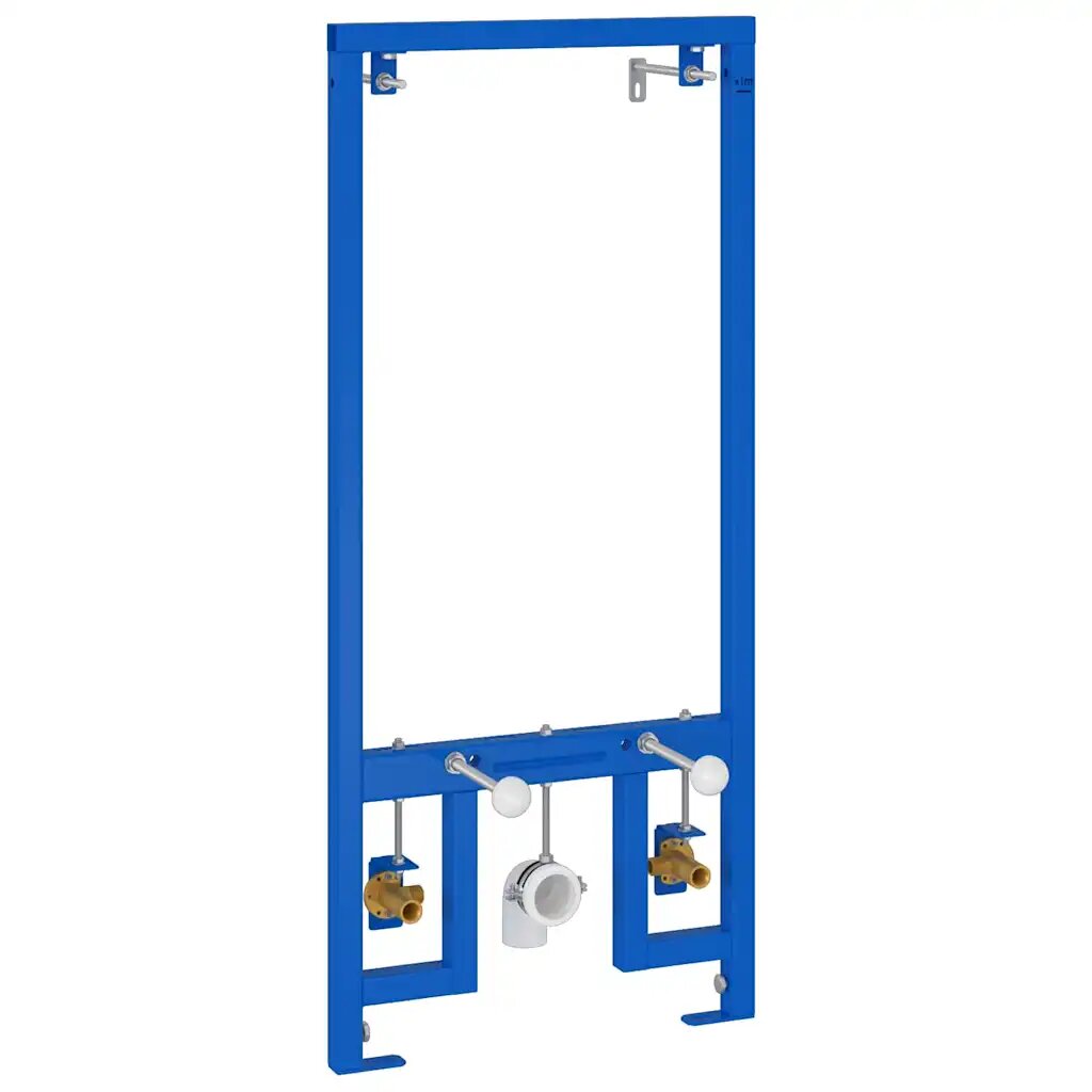 vidaXL Стена за поддръжка на биде Синьо 50 x 3 x 112 см