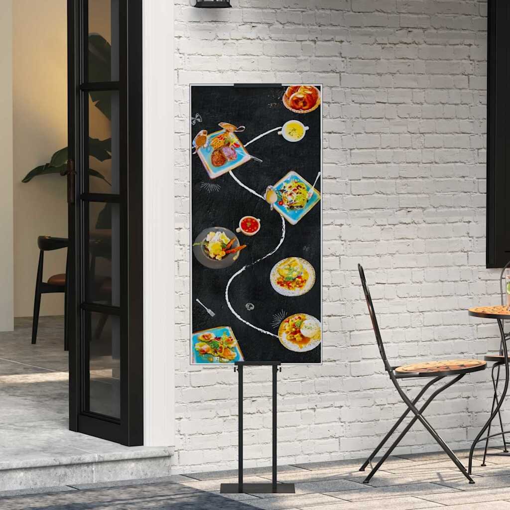 vidaXL Стендове за търговски прояви 2 бр. Черно 30 x 235 x 210 см