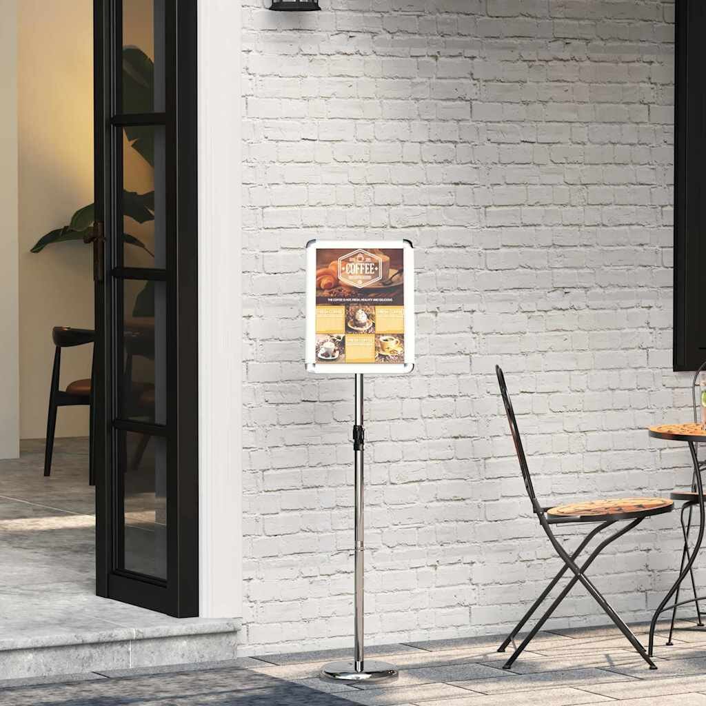 vidaXL Стендове за търговски прояви Сребрист 30 x 25 x 128 см Алуминий