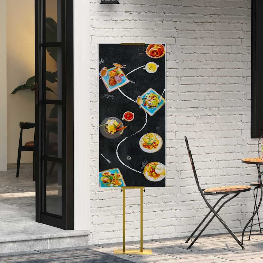 vidaXL Стендове за търговски прояви Златист 30 x 235 x 210 см Стомана