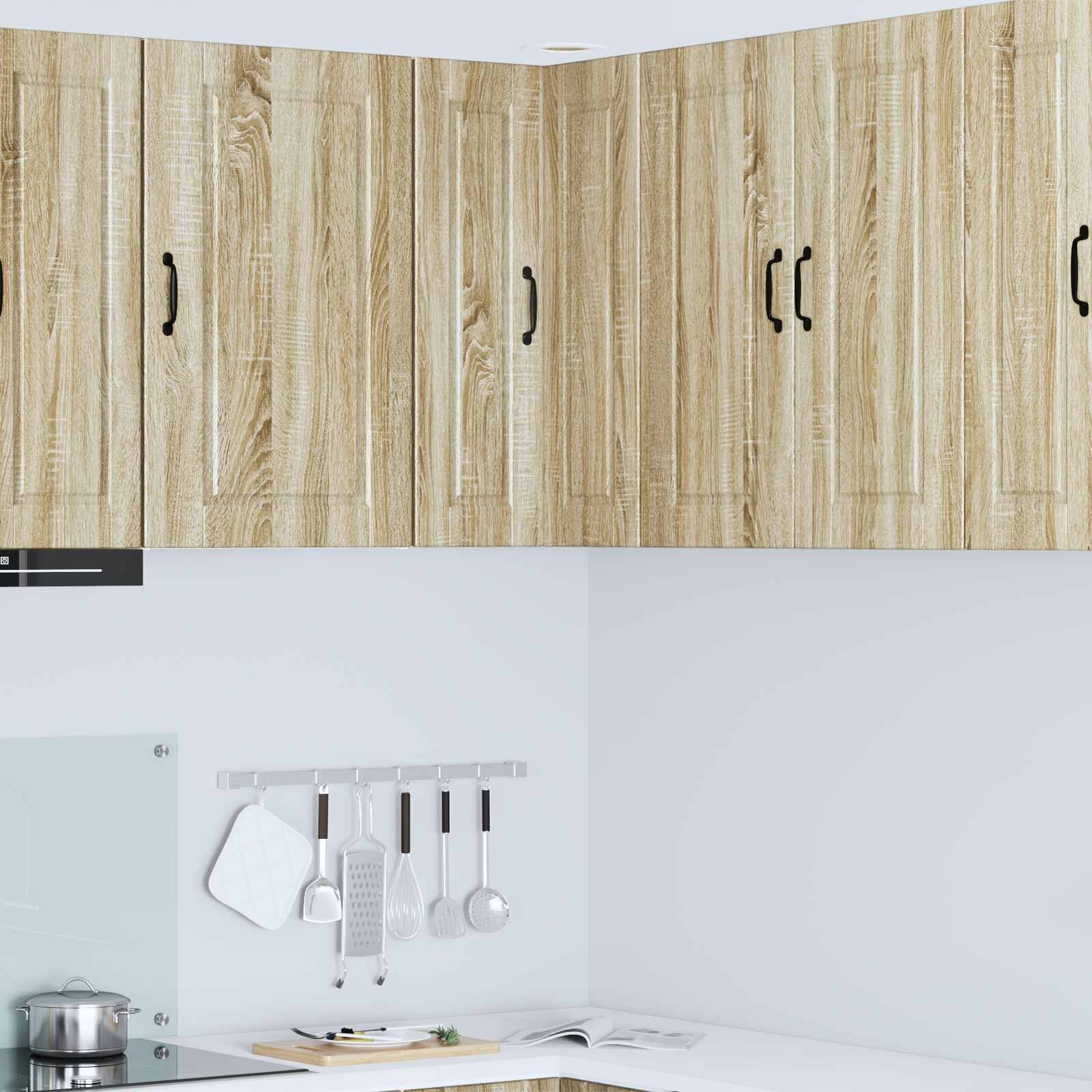 vidaXL Стенен ъглов шкаф PORTO Сонома дъб 57 x 57 x 80 см