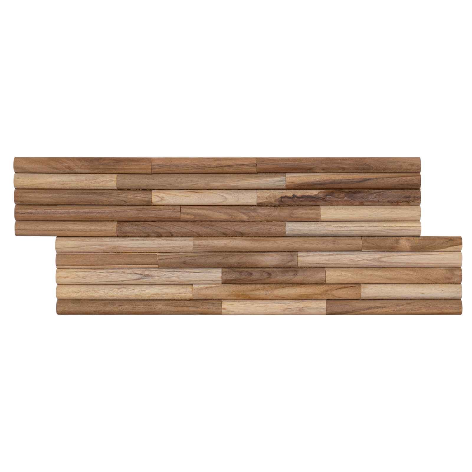vidaXL Стенен панел 10 бр. Натурално 55 x 20 x 2 cm