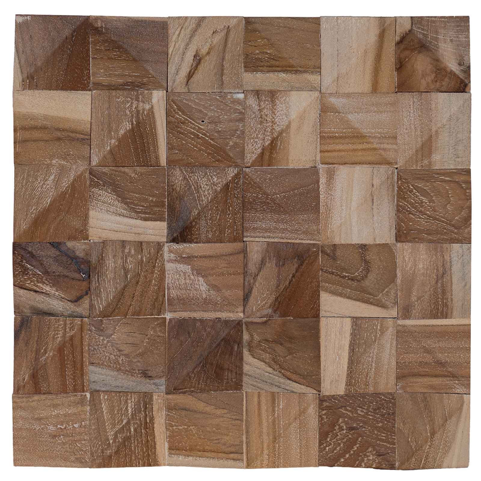 vidaXL Стенен панел 11 бр. Натурално 30 x 30 x 2 cm