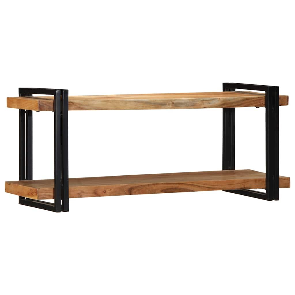 vidaXL Стенен рафт 110x33x45 cm Масивна дървесина Акация