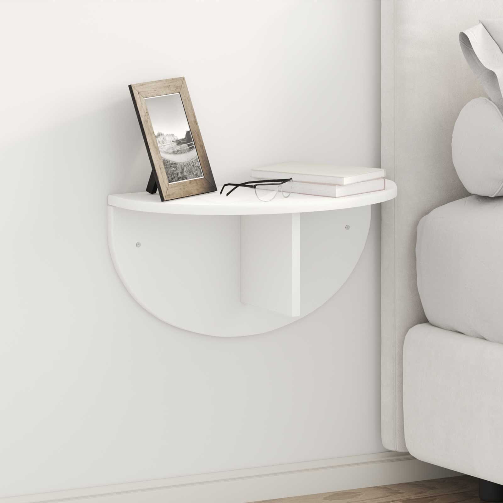 vidaXL Стенен рафт 2 бр. Бяло 48 x 24 x 24 см Инженерна дървесина