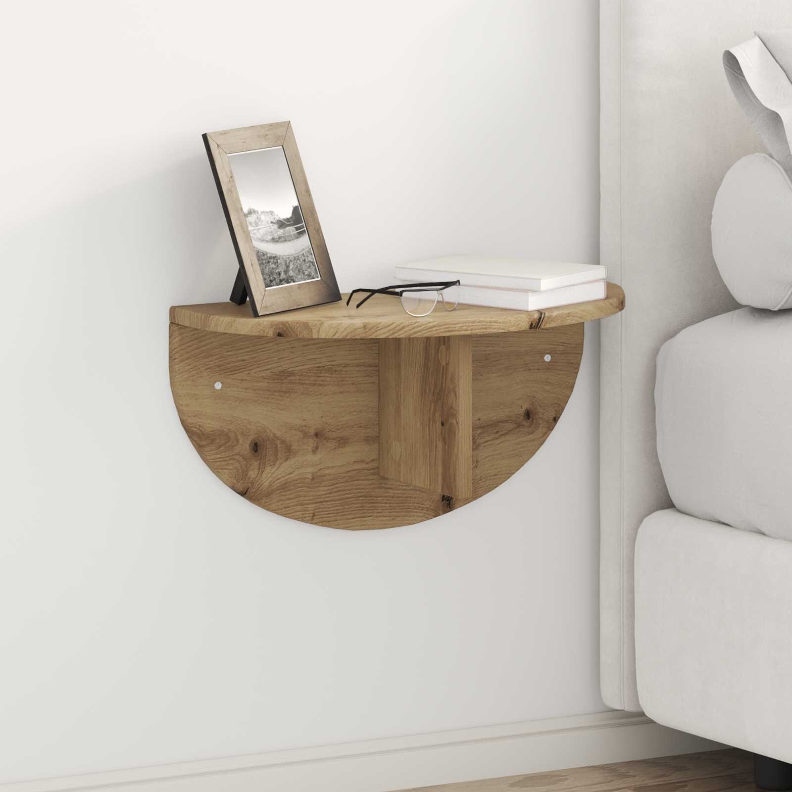vidaXL Стенен рафт 2 бр. Дъб 48 x 24 x 24 см Инженерна дървесина