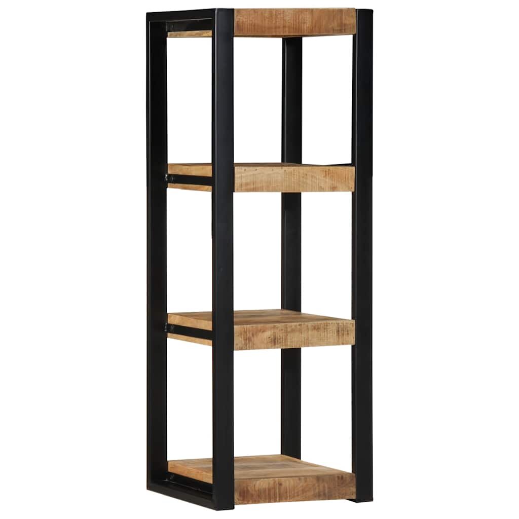 vidaXL Стенен рафт 35x35x100 cm Масивна груба дървесина Манго