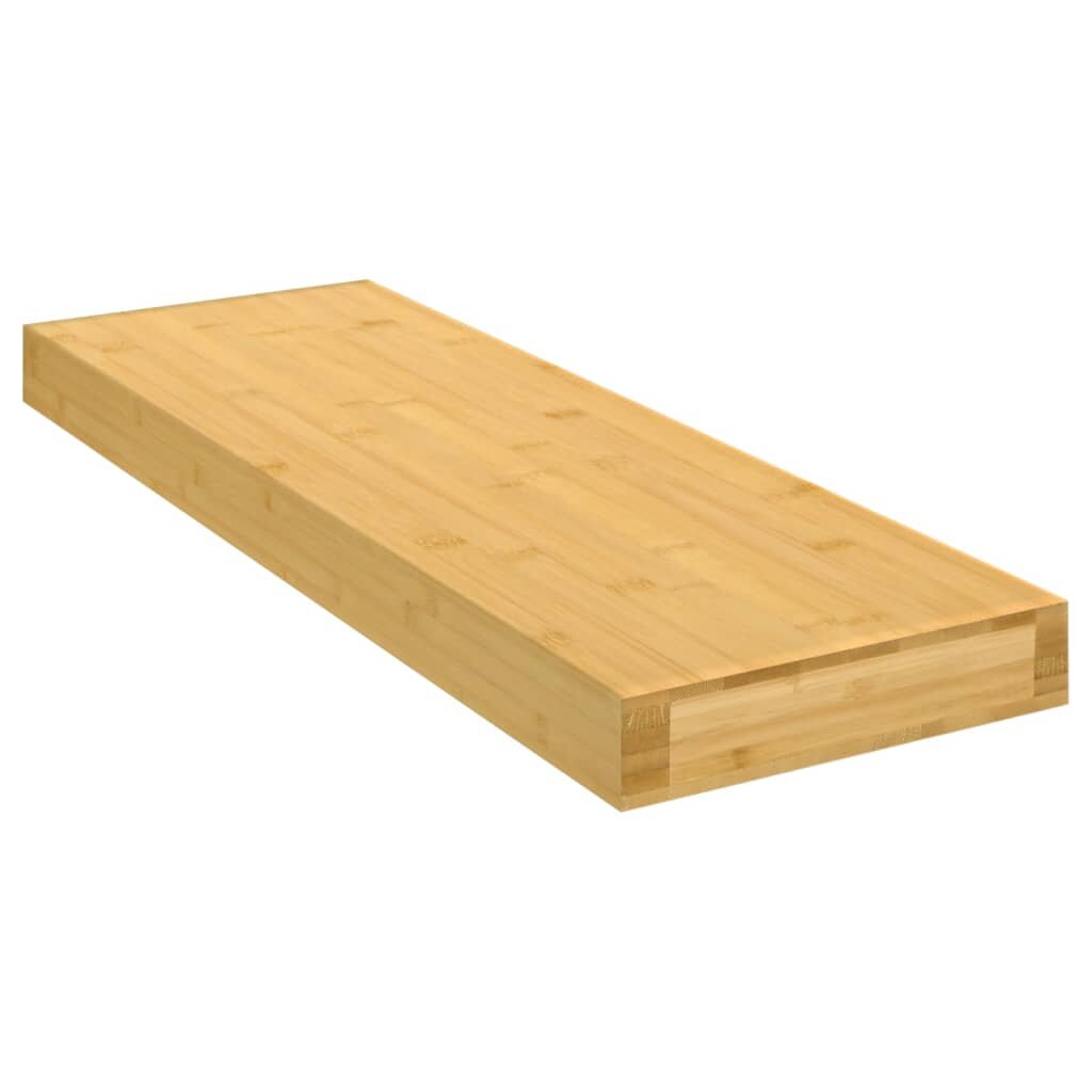 vidaXL Стенен рафт 60x20x4 см бамбук