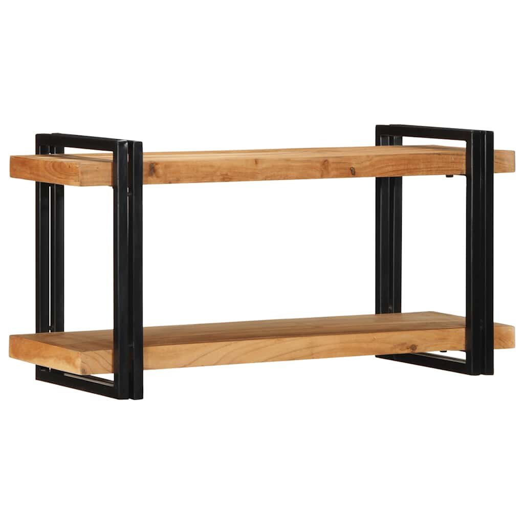 vidaXL Стенен рафт 90x33x45 cm Масивна дървесина Акация