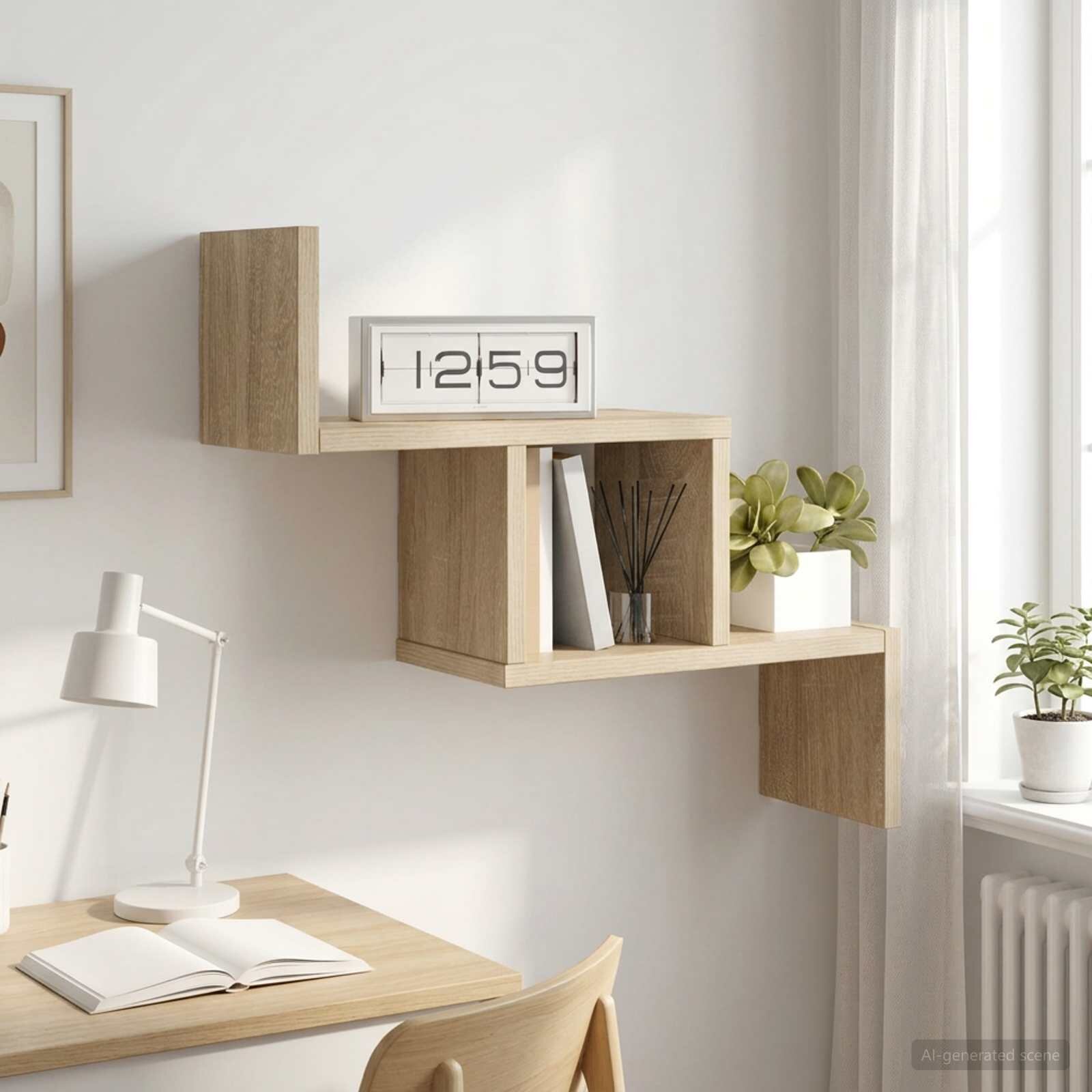 vidaXL Стенен рафт Дъб сонома 48 x 15 x 42 см Инженерна дървесина