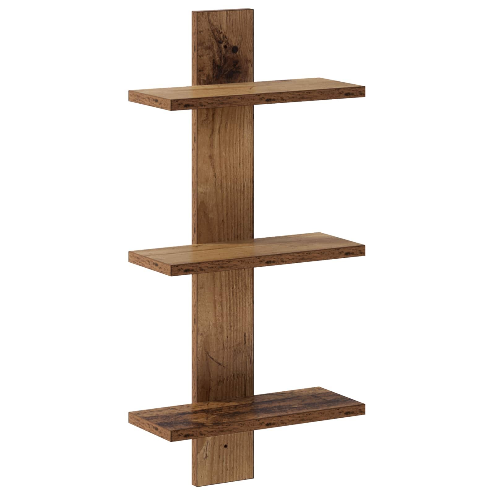vidaXL Стенен рафт Дъбова дървесина 30 x 135 x 645 см