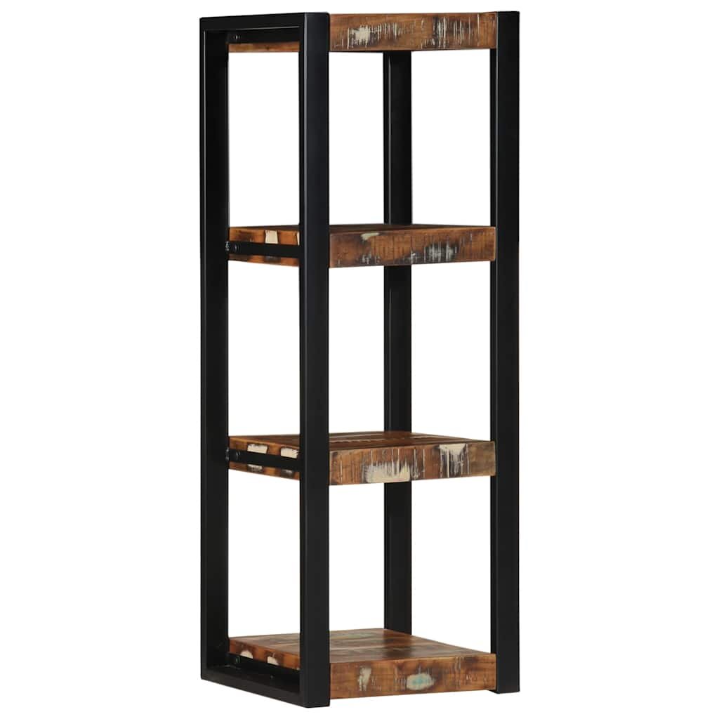 vidaXL Стенен рафт многоцветен 35x35x100 см масивна дървесина регенерирана