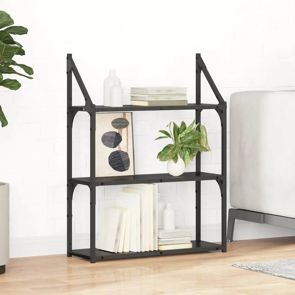 vidaXL Стенен рафт Монтиране на стена Черния дъб 60 x 21 x 785 cm