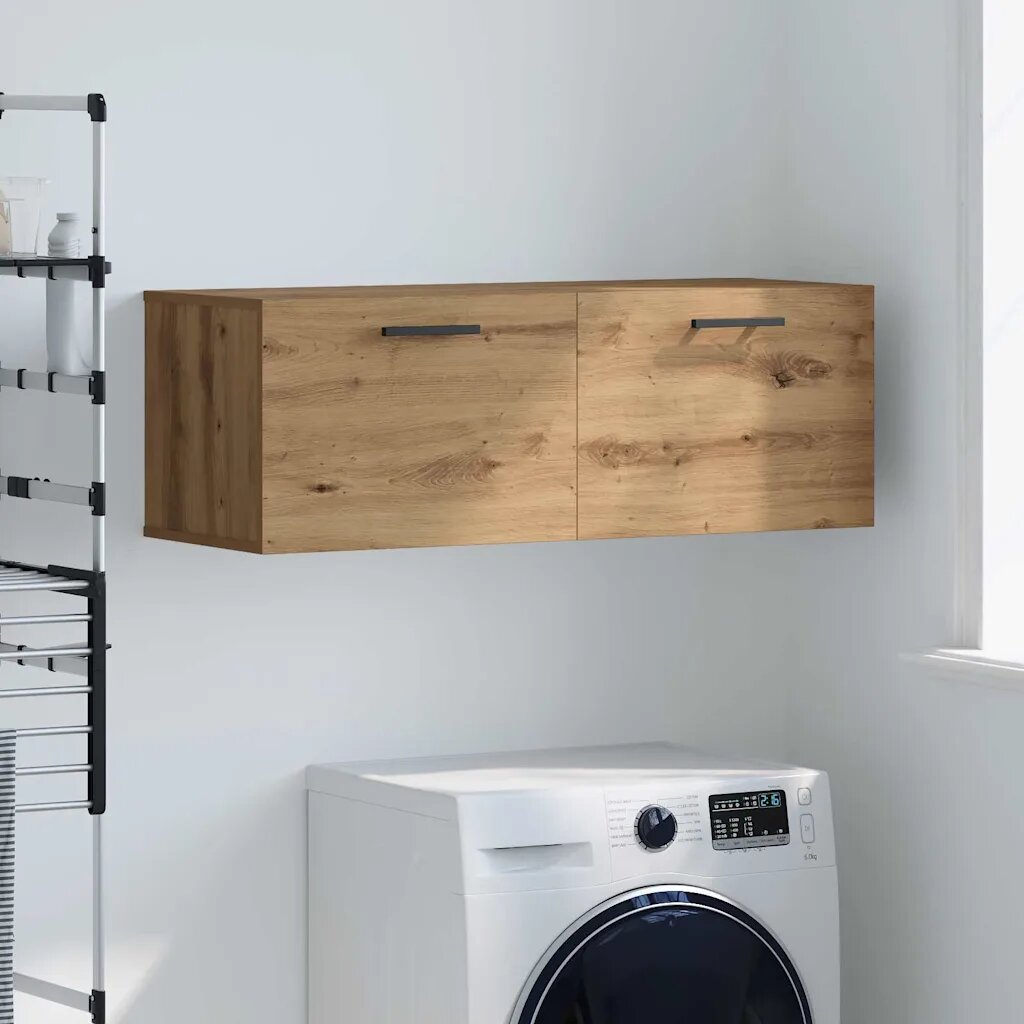 vidaXL Стенен шкаф 100 x 36.5 x 35 cm Инженерна дървесина дъб артизан