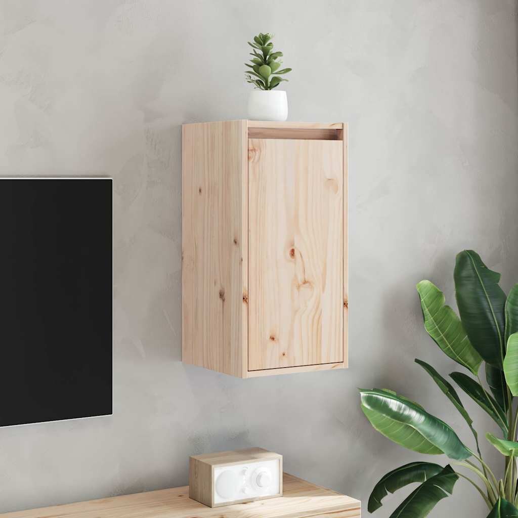 vidaXL Стенен шкаф 30x30x60 см борово дърво масив