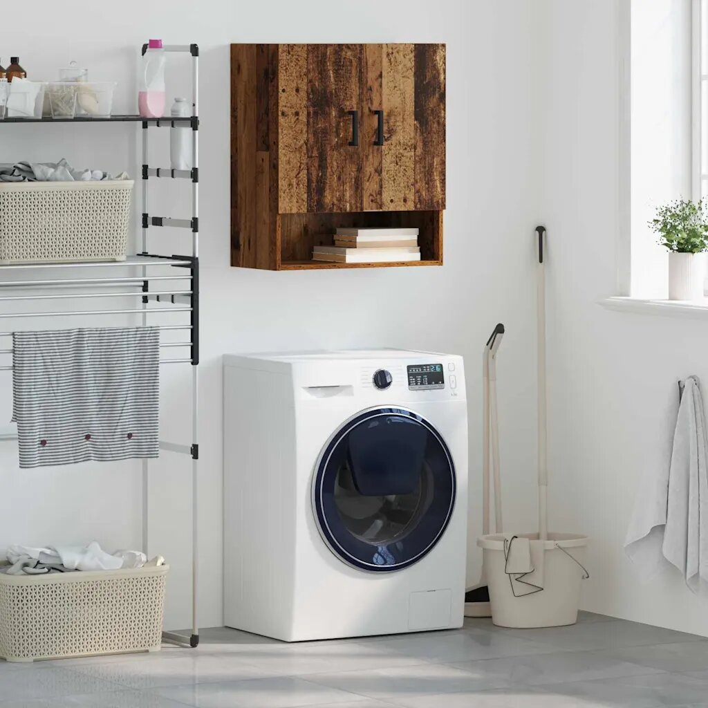 vidaXL Стенен шкаф 60 x 31 x 70 см Инженерна дървесина старо дърво