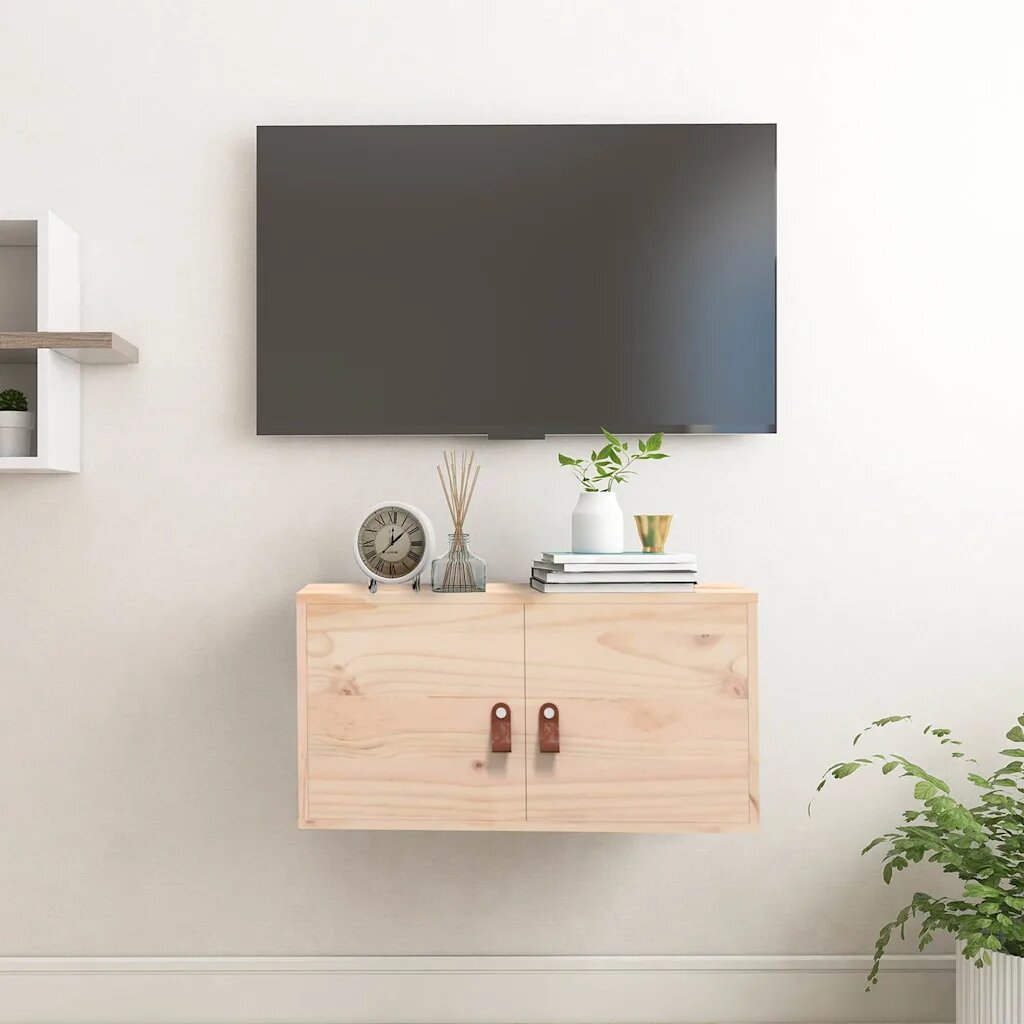 vidaXL Стенен шкаф 60x30x30 см бор масив