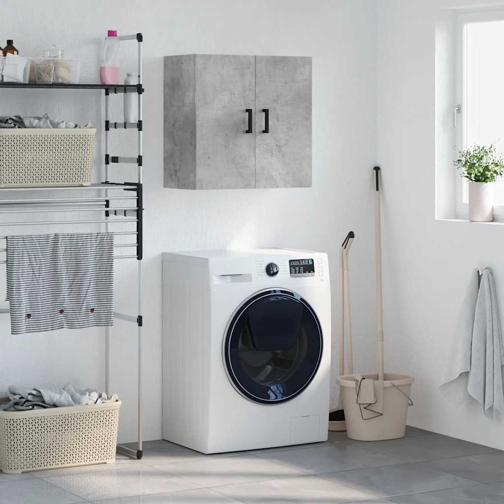 vidaXL Стенен шкаф бетонно сив 60x31x60 см инженерно дърво