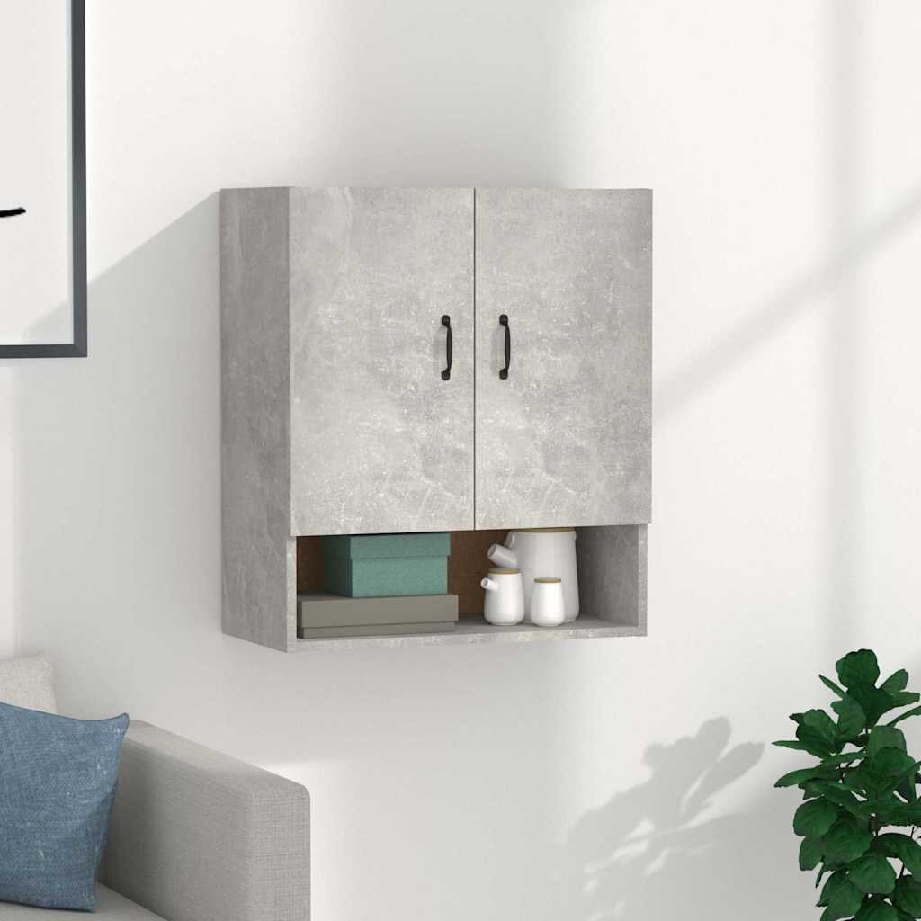 vidaXL Стенен шкаф бетонно сив 60x31x70 см инженерно дърво