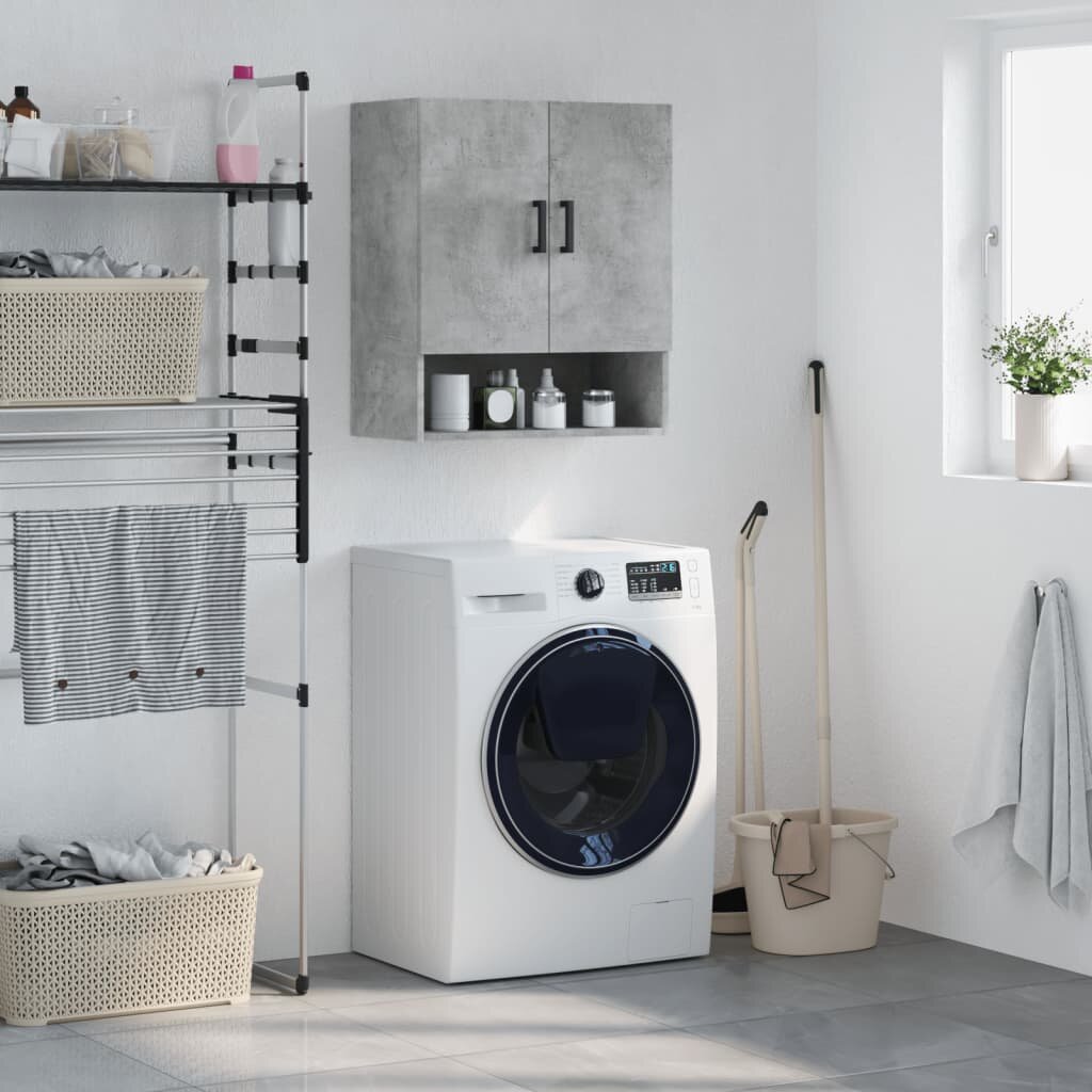 vidaXL Стенен шкаф бетонно сив 60x31x70 см инженерно дърво