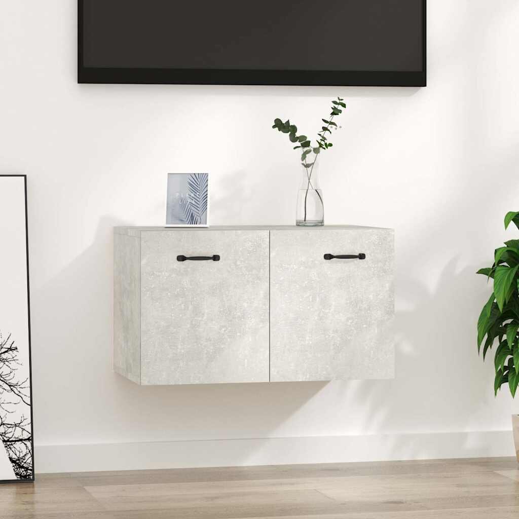 vidaXL Стенен шкаф бетонно сив 60x365x35 см инженерно дърво
