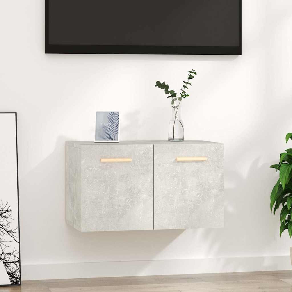 vidaXL Стенен шкаф бетонно сив 60x365x35 см инженерно дърво