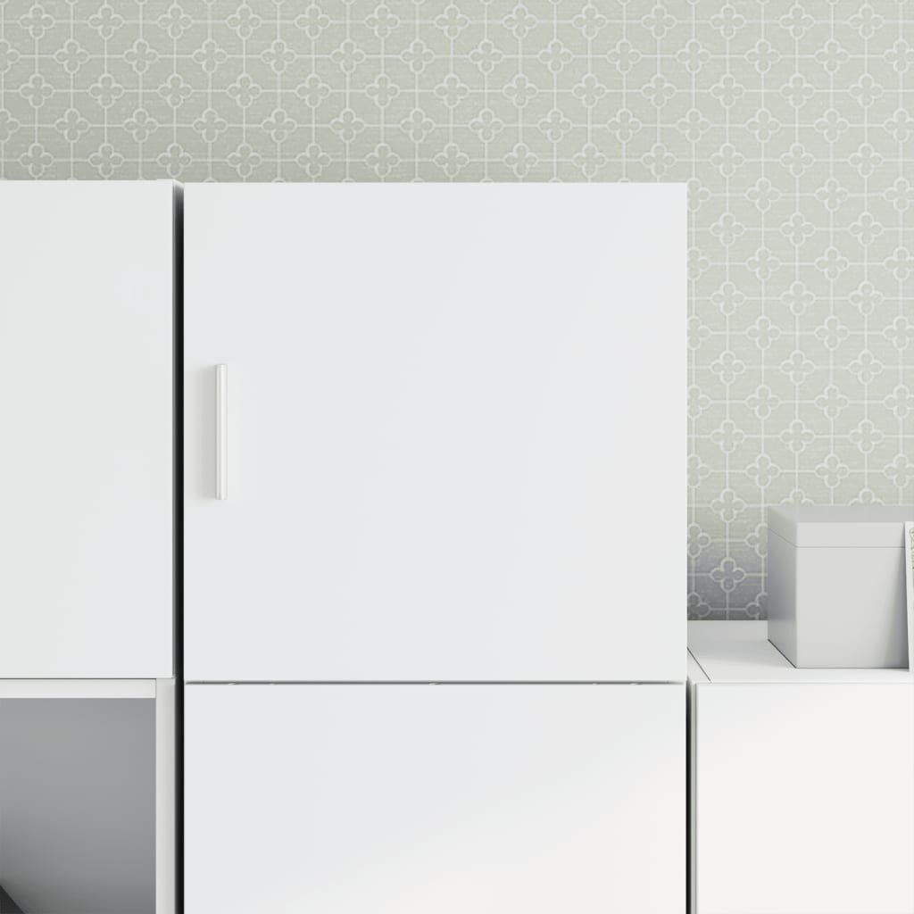 vidaXL Стенен шкаф бял 40x425x40 см инженерно дърво