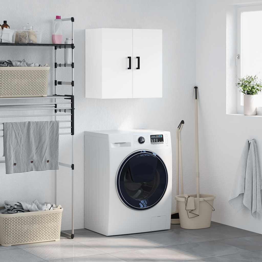 vidaXL Стенен шкаф бял 60x31x60 см инженерно дърво