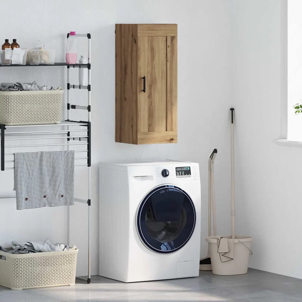 vidaXL Стенен шкаф Дъб 345 x 34 x 90 см Инженерна дървесина