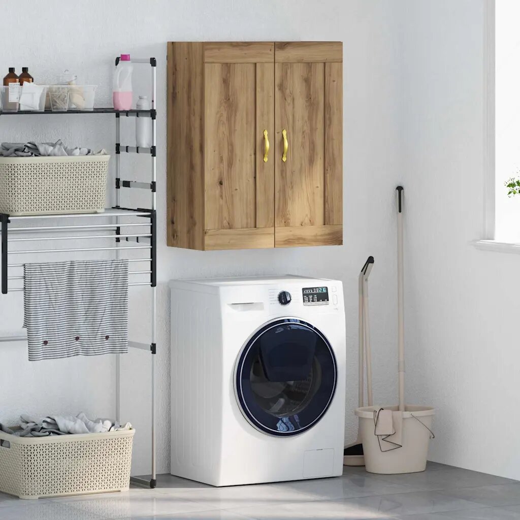 vidaXL Стенен шкаф Дъб 695 x 34 x 90 см Инженерна дървесина