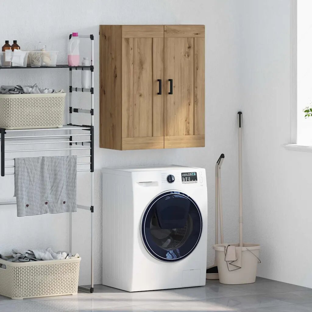 vidaXL Стенен шкаф Дъб 695 x 34 x 90 см Инженерна дървесина