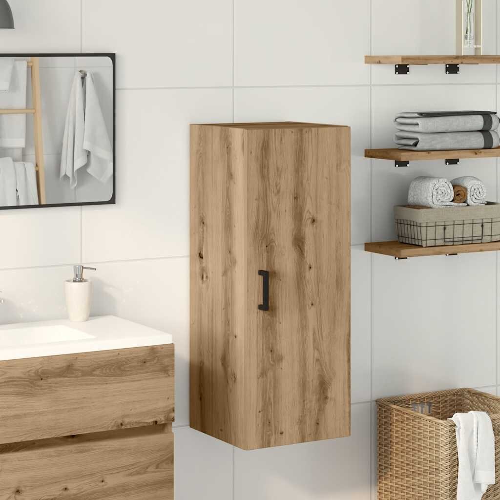 vidaXL Стенен шкаф дъб артизан 345x34x90 см инженерно дърво