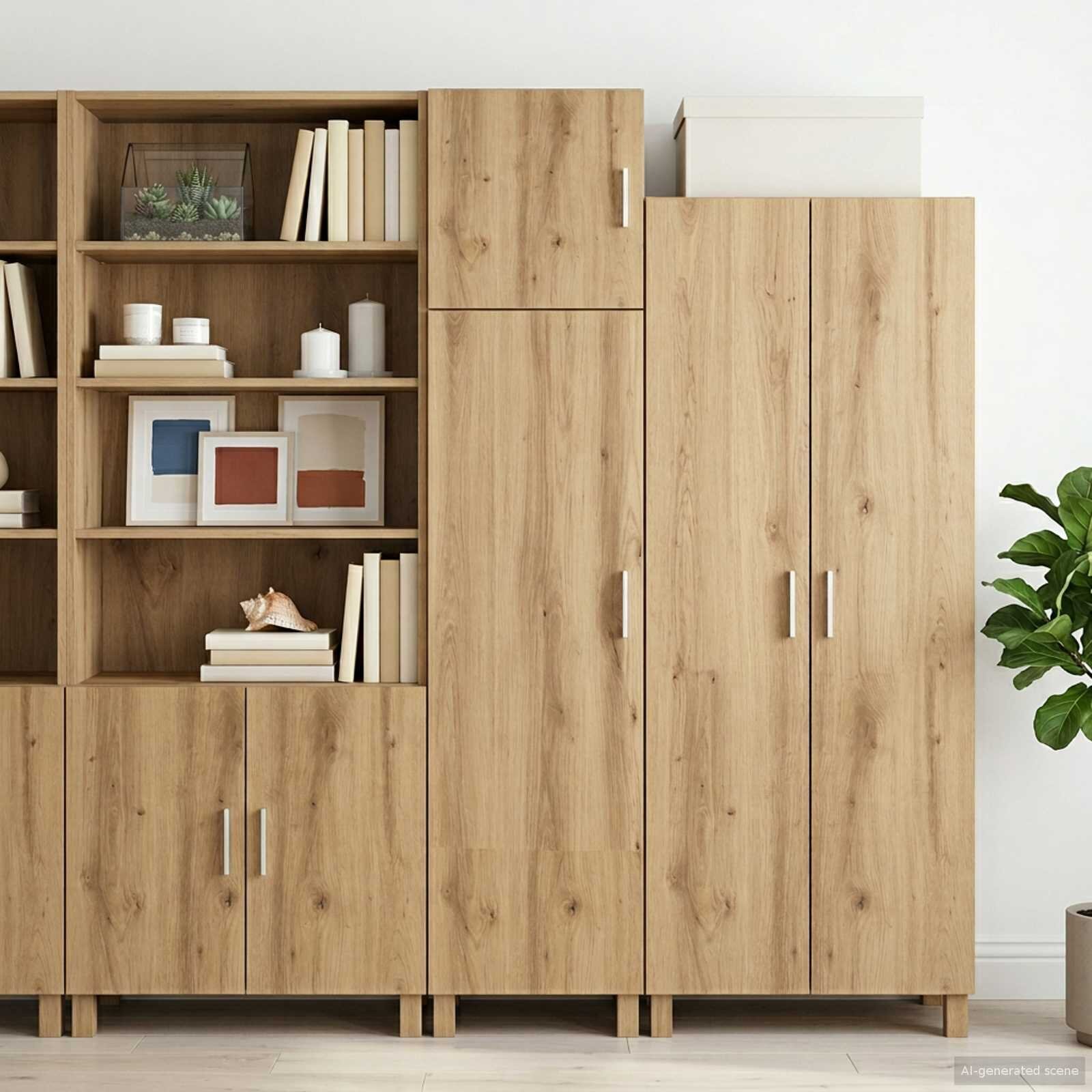vidaXL Стенен шкаф Дъб артизан 40 x 425 x 40 см PB