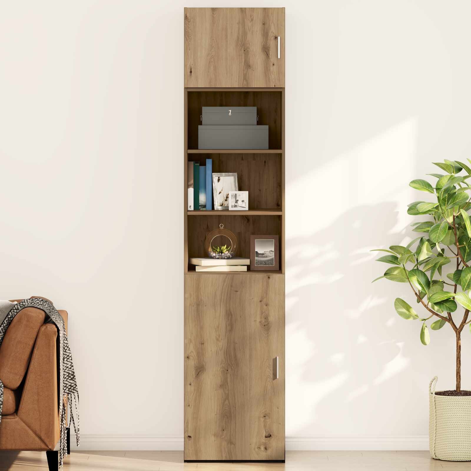 vidaXL Стенен шкаф дъб артизан 50 x 42.5 x 40 см Инженерна дървесина