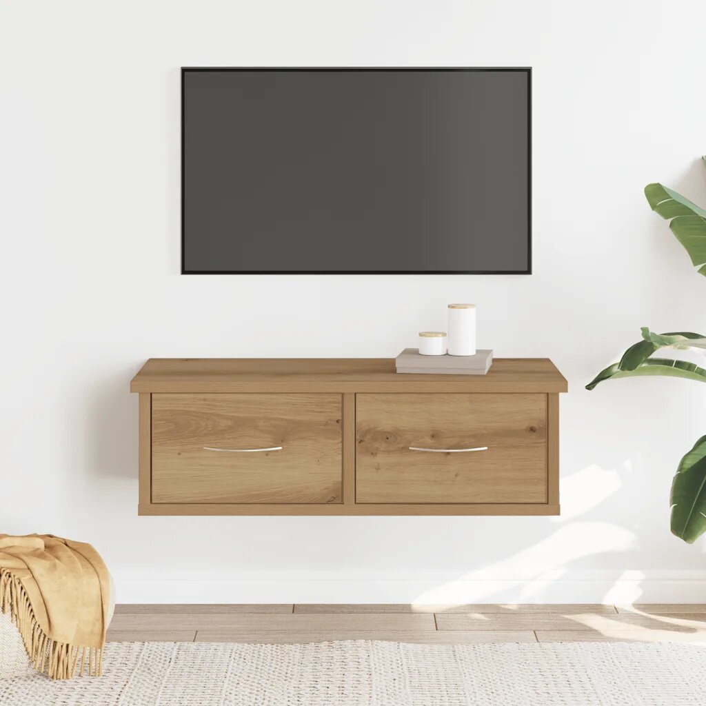 vidaXL Стенен шкаф дъб артизан 60x26x185 см инженерно дърво