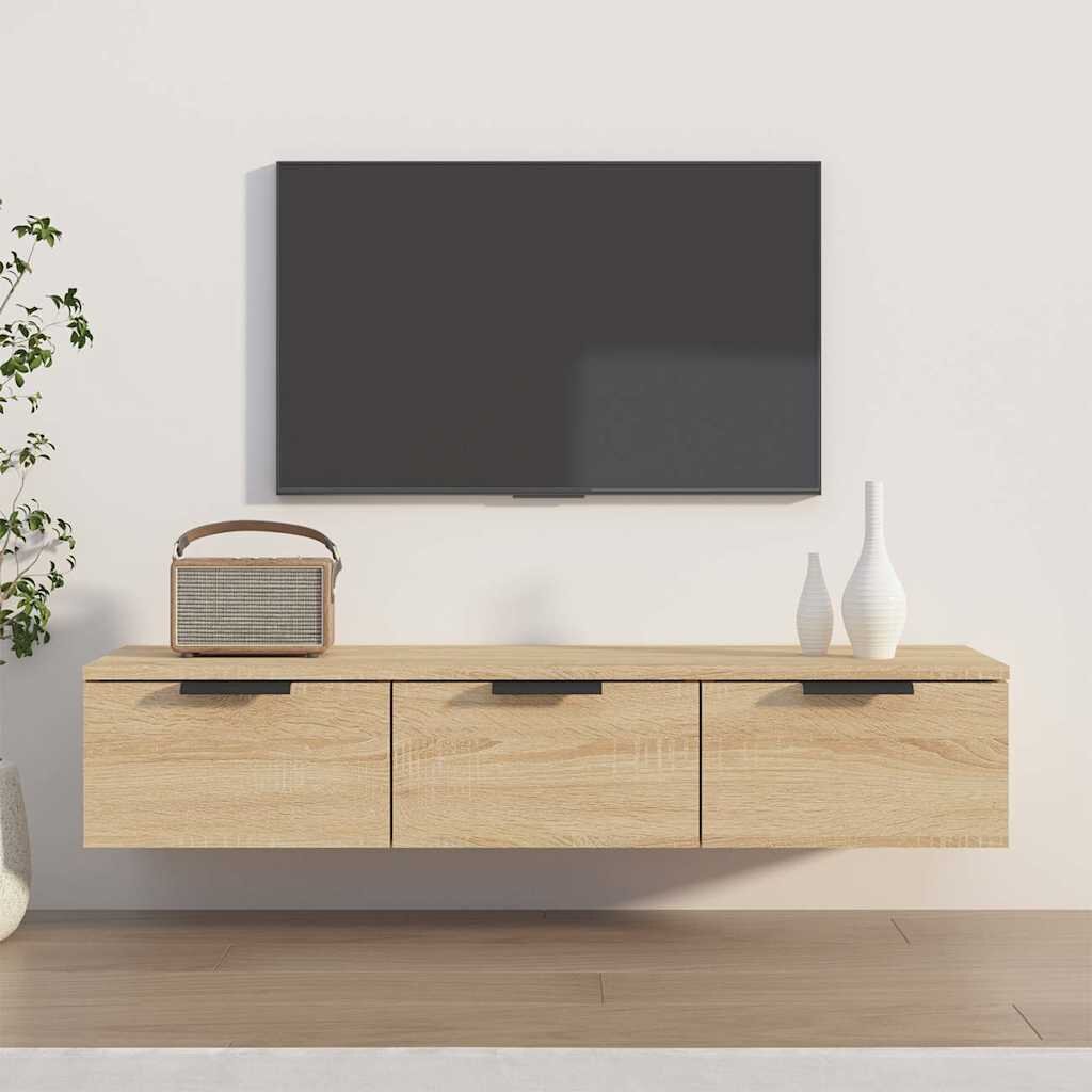 vidaXL Стенен шкаф дъб сонома 102x30x20см инженерно дърво