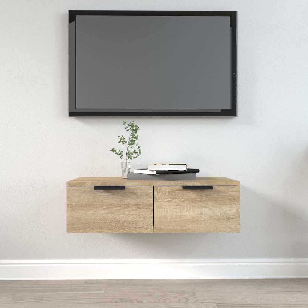 vidaXL Стенен шкаф дъб сонома 68x30x20 см инженерно дърво