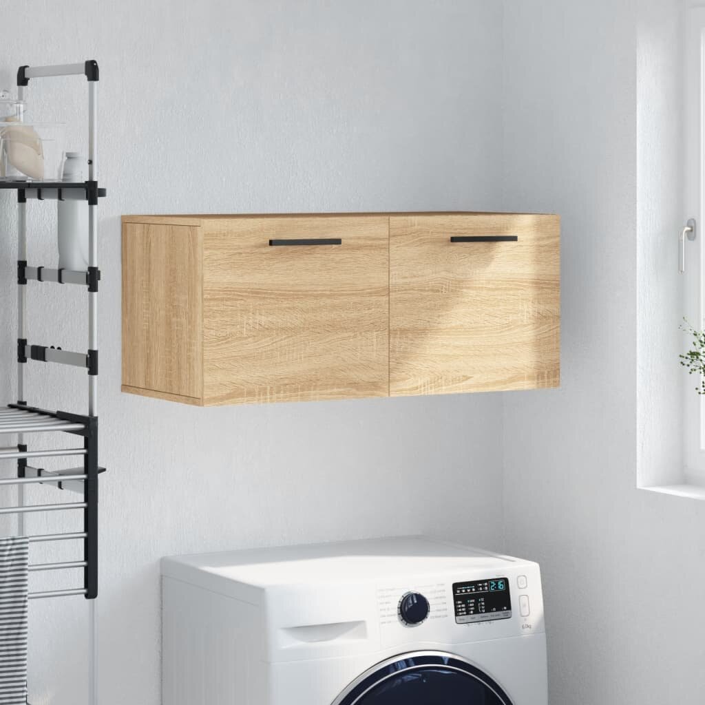 vidaXL Стенен шкаф дъб сонома 80x365x35 см инженерно дърво