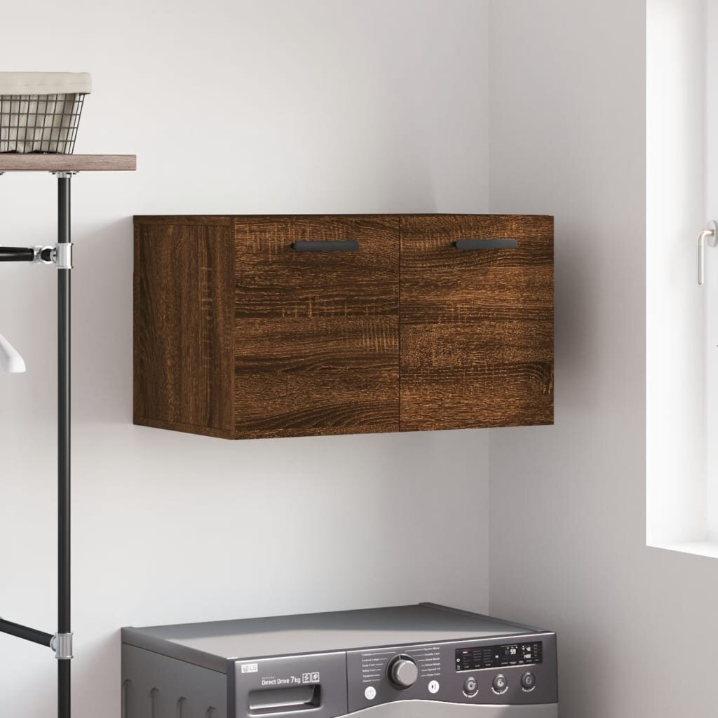 vidaXL Стенен шкаф кафяв дъб 60x365x35 см инженерно дърво