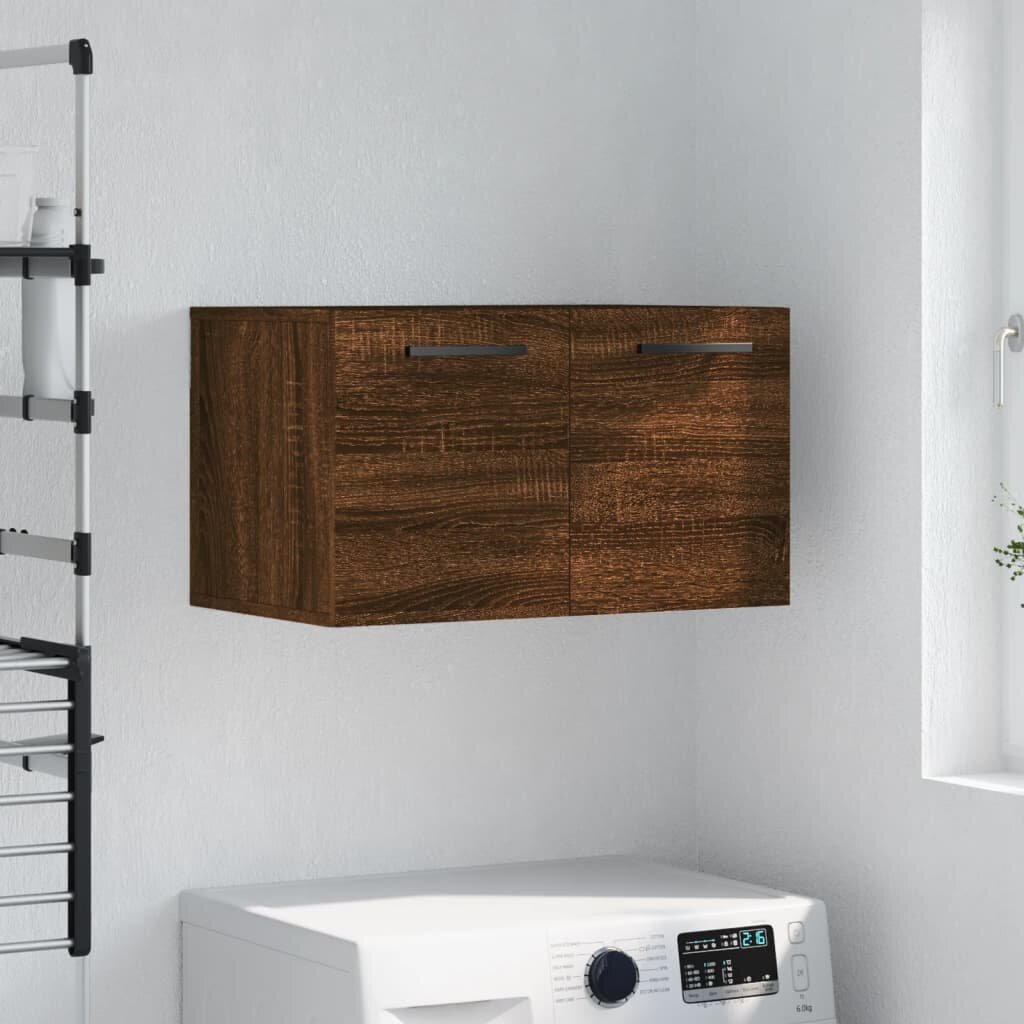 vidaXL Стенен шкаф кафяв дъб 60x365x35 см инженерно дърво