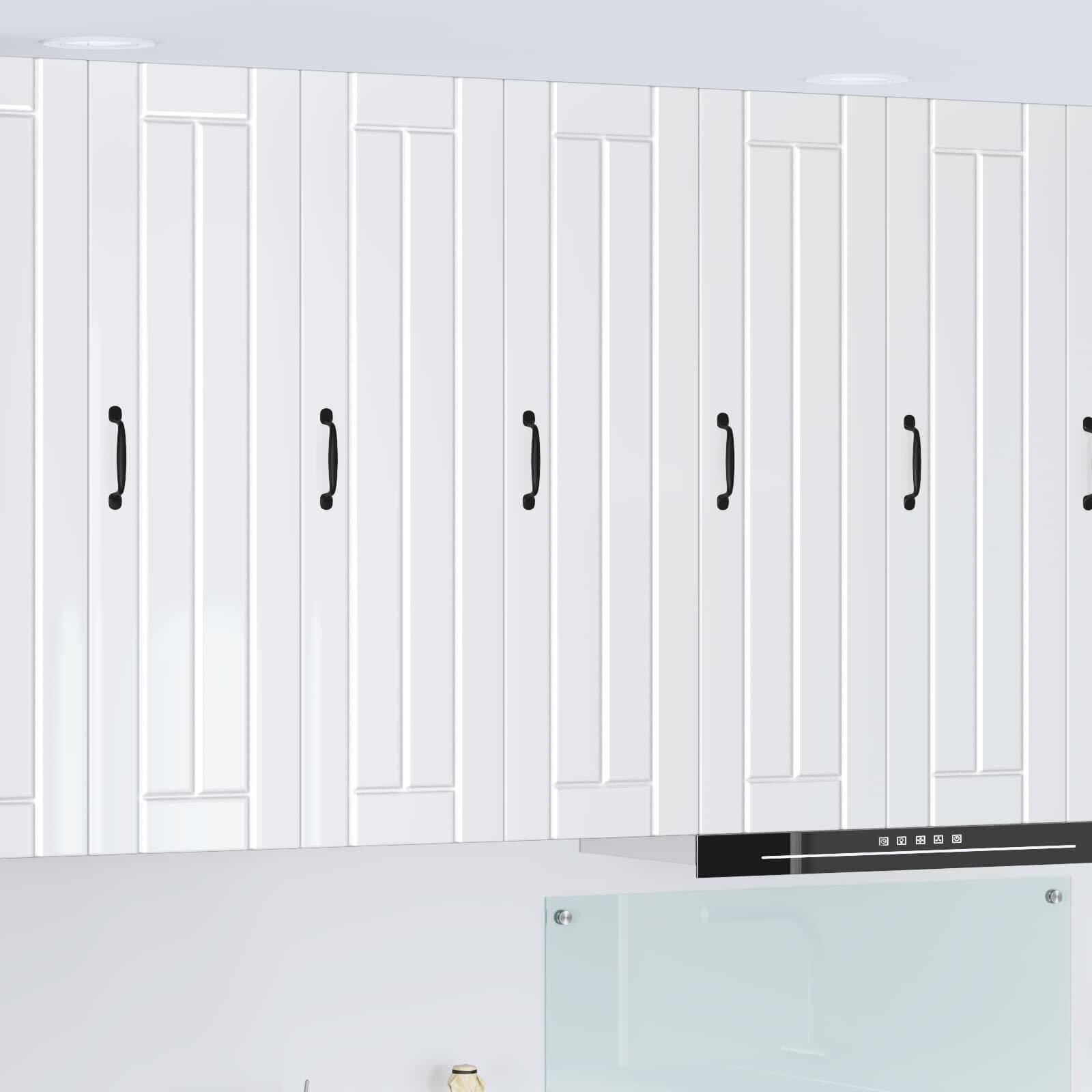 vidaXL Стенен шкаф LUCCA Бял гланц 30 x 31 x 100 см