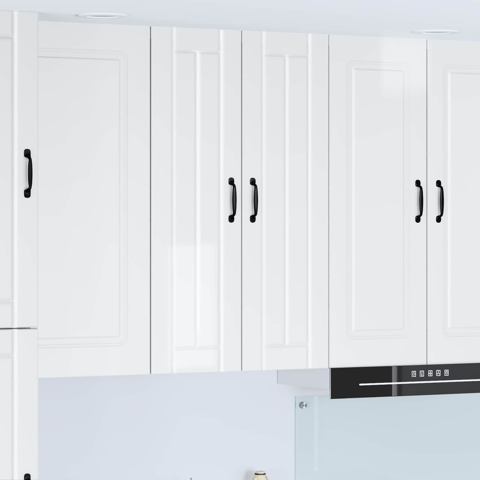 vidaXL Стенен шкаф LUCCA Бял гланц 60 x 31 x 100 см