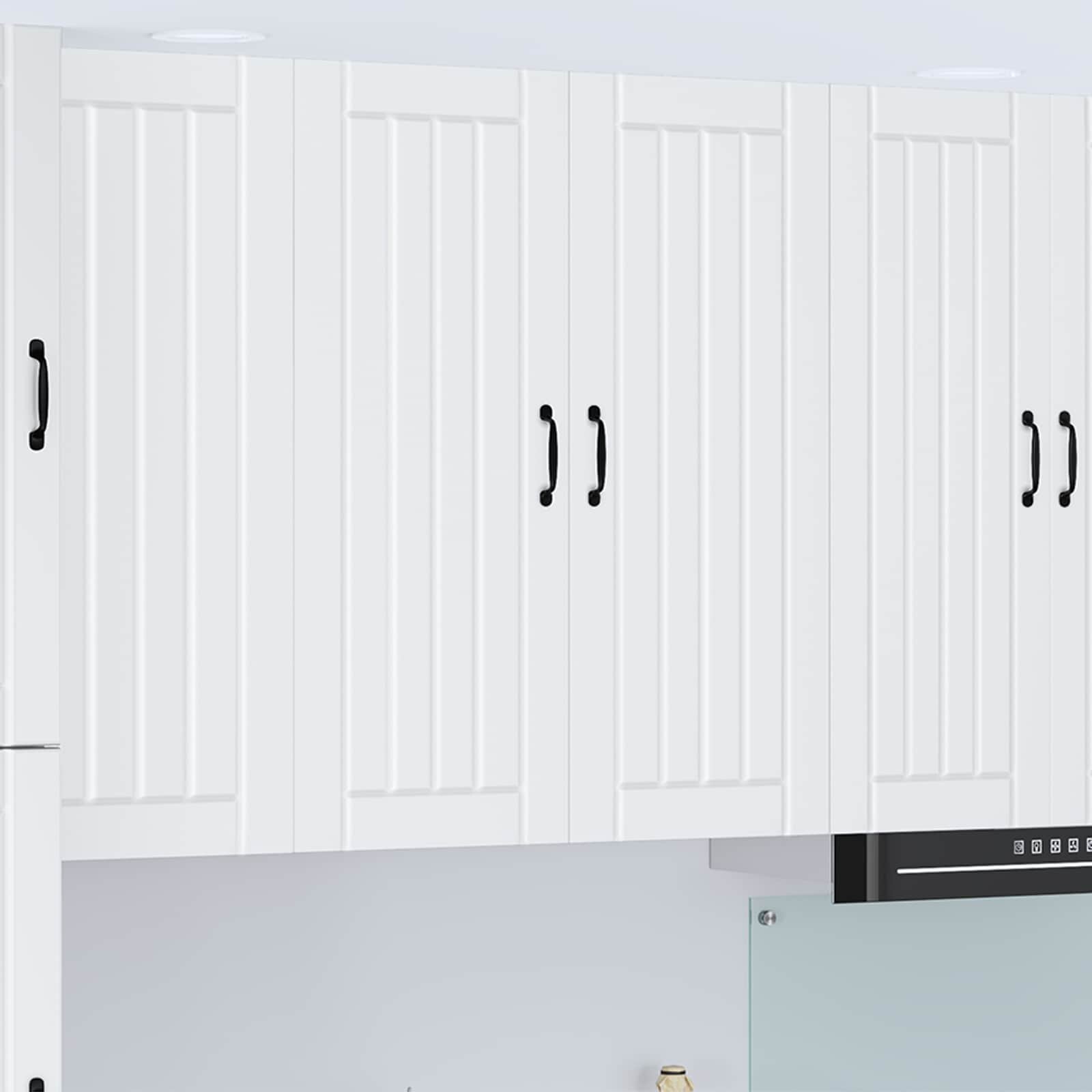vidaXL Стенен шкаф LUCCA Бяло 80 x 31 x 100 см Инженерна дървесина