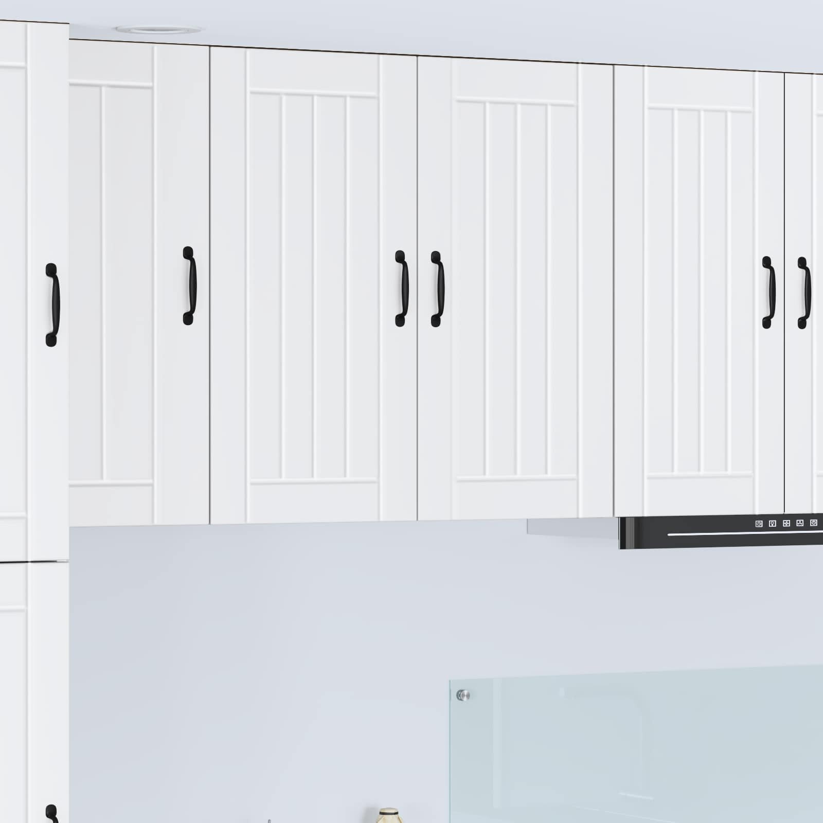 vidaXL Стенен шкаф LUCCA Бяло 80 x 31 x 80 см Инженерна дървесина