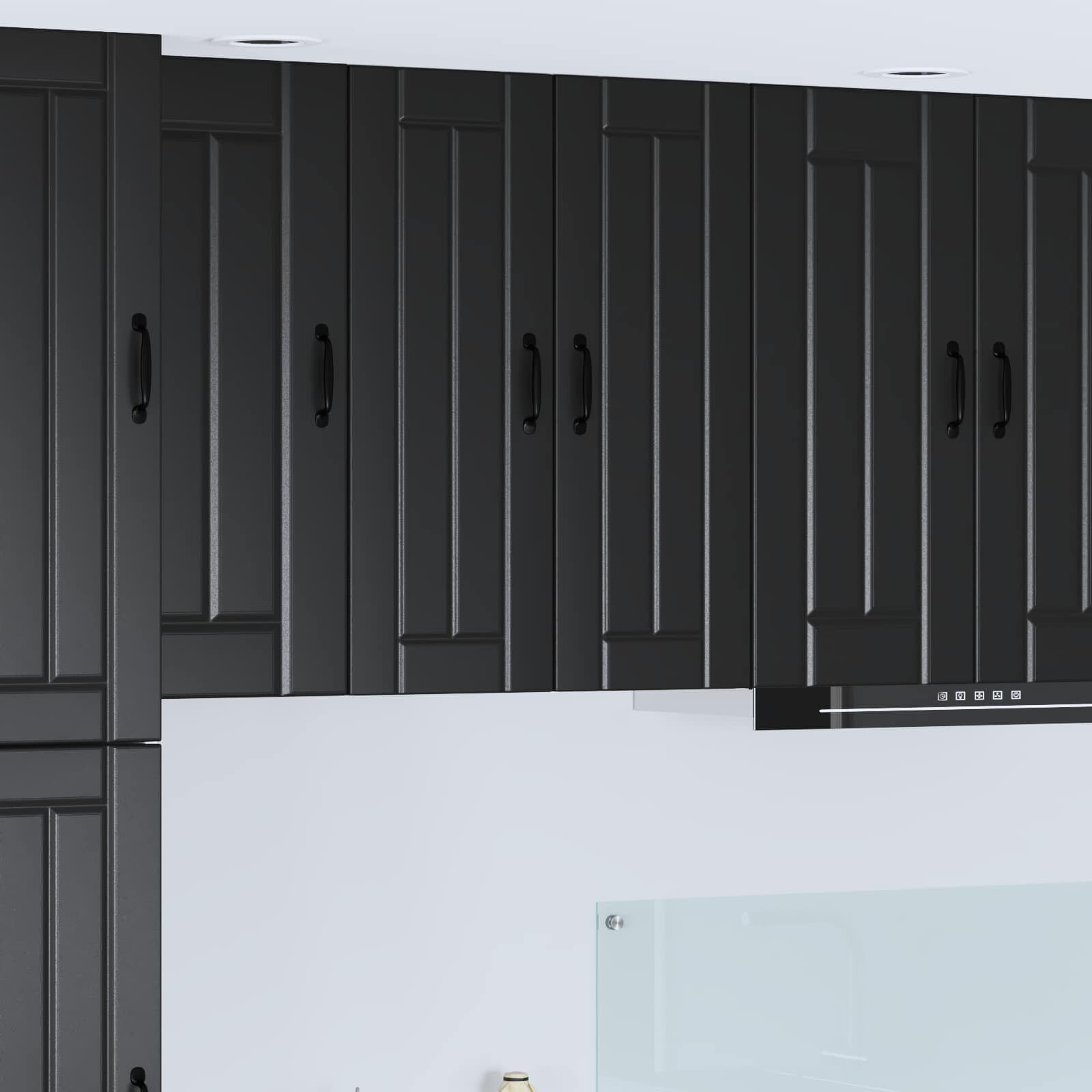 vidaXL Стенен шкаф LUCCA Черно 30 x 31 x 80 см Инженерна дървесина