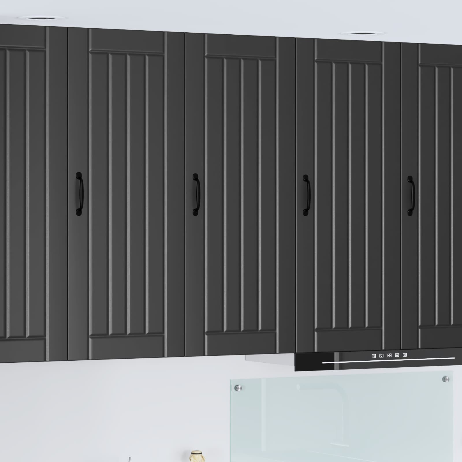 vidaXL Стенен шкаф LUCCA Черно 40 x 31 x 100 см Инженерна дървесина