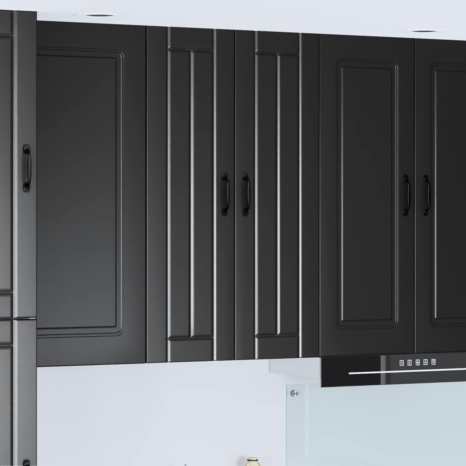 vidaXL Стенен шкаф LUCCA Черно 60 x 31 x 100 см Инженерна дървесина